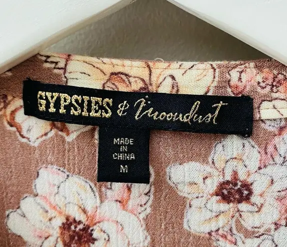 Gypsies & Moondust Floral Blush Pink Tank Top Pink Sz Medium