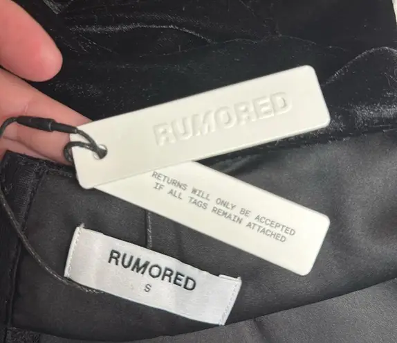 Rumored “Runaway” Black Velvet Midi Dress