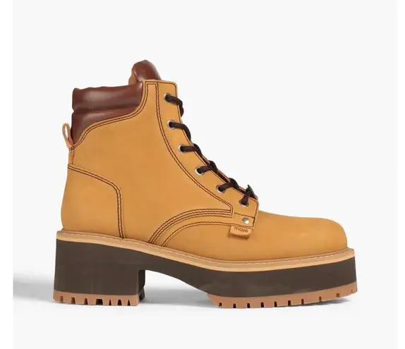 Maje NEW Brown Nubuck Combat Boots Brown size 40