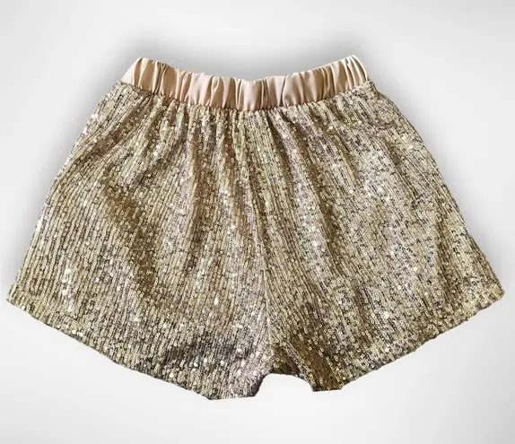 Tyche Women's Rose Gold Sequin Shorts With Pockets Small | EUC