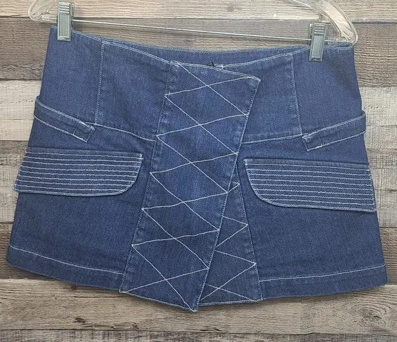 Opening Ceremony asymmetrical mini denim skirt sz S RARE!!