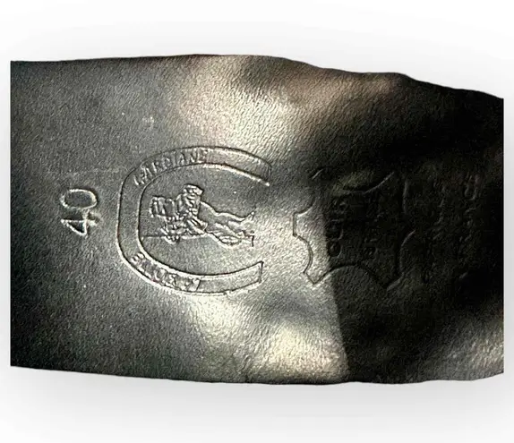 Marciante and Co Leather Booties Back Metallic Glitter Size 40 Black