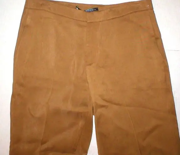 NWT $325 Theyskens Theory Dress Pants 2 Amber Gold Brown Viscose Womens Tall New