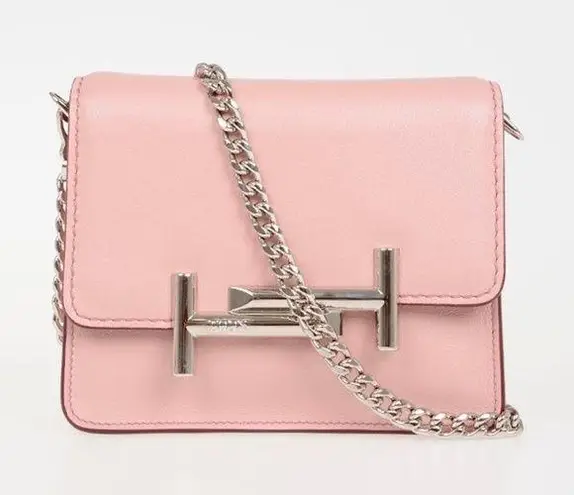 Tod's Tod’s Amu Clutch Mini in Light Pink Leather