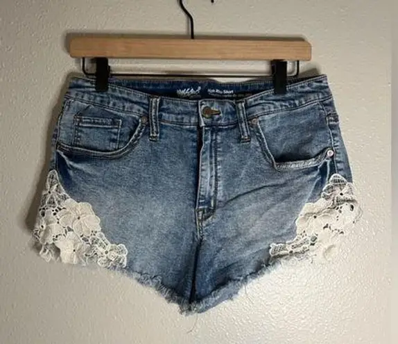 Mossimo Denim  cut off short with lace on sides