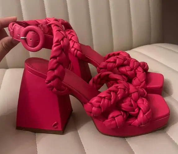 Circus by Sam Edelman Chunky Hot Pink Rope Heels Thick Platform Heel Barbie heels birthday chunky heels