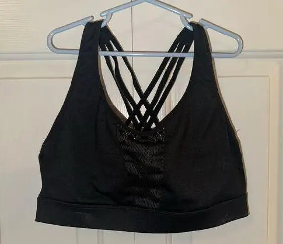 Champion Black  Strappy Sports Bra