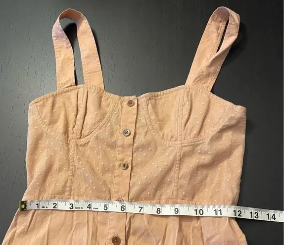 We Wore What Harper Dress Maple Sugar Button Front Midi Dress Women’s Size XS