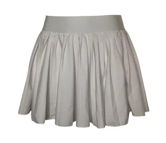 White Pleated Tennis Skirt With Built