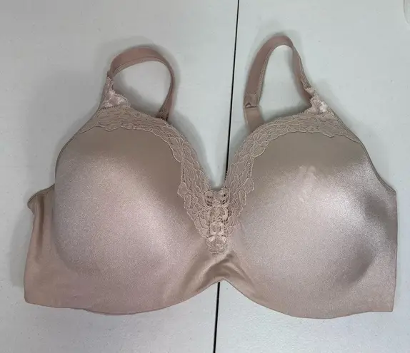 Women’s nude pink lace molded cup padded seamless adjustable strap bra 38DD Tan Size undefined