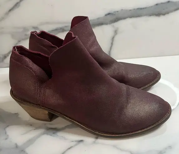 Kelsi Dagger Brooklyn Burgundy Gold Leather Festival Cowboy Kenmare Boots Sz 7.5