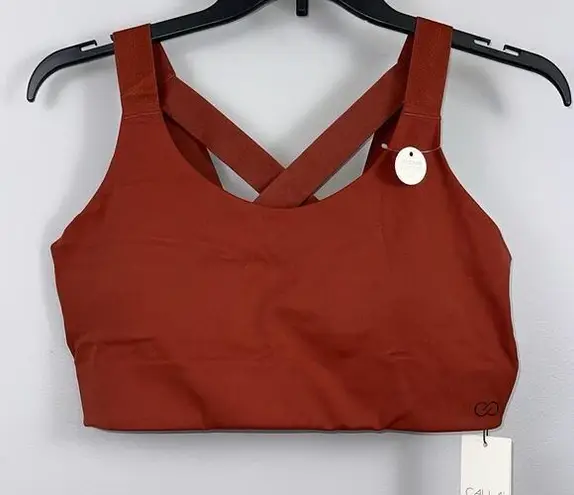 Calia by Carrie Underwood Powersculpt Crossback Sports Bra Size XL Dark Clay New Orange