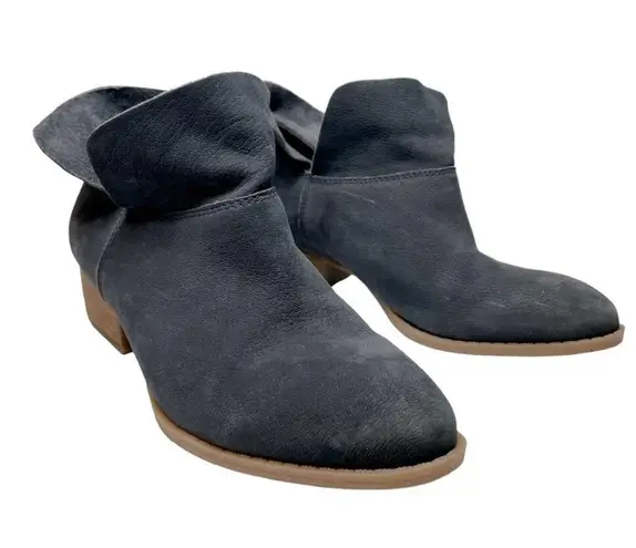 Vintage Blue Crown  Suede Leather Ankle Boots Booties 7 Windy Western