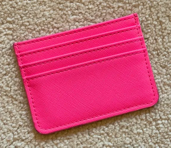 Evereve Neon Pink Card Case Wallet