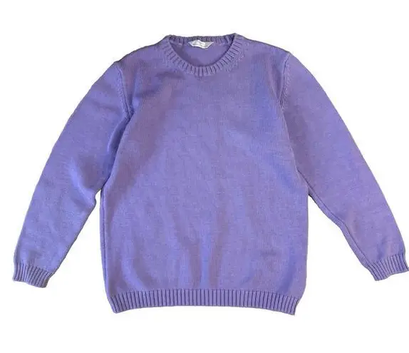 Vintage Marks & Spencer St Michael's Dark Lilac Cotton Sweater Knit UK 12 US 8