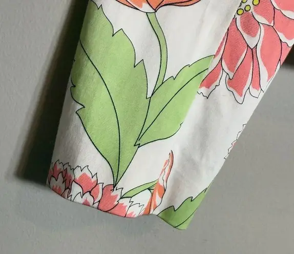 Grace Elements NWOT Floral Jacket Women's 10 White Lined Career Blazer Casual