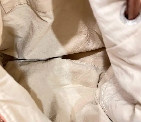 Made In India Cotton Leather Patchwork Embroidered Canvas Tote Bag 15 L *14 H Brown