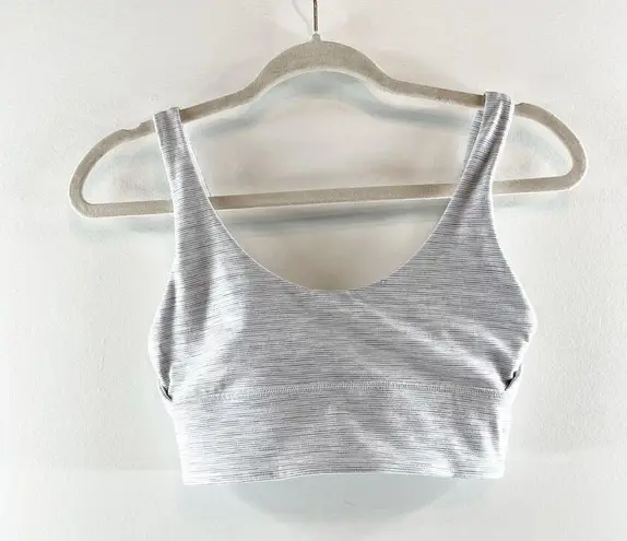 Lululemon  Align Light Support A/B Cup Yoga Reversible Sport Bra White Gray Small