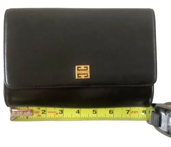 Givenchy Vintage  women’s black leather clutch crossbody bag shoulder bag