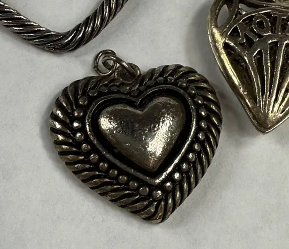 Heart Shaped Pendants for Necklace Wear Silver and Gold Tone Metals Interchange