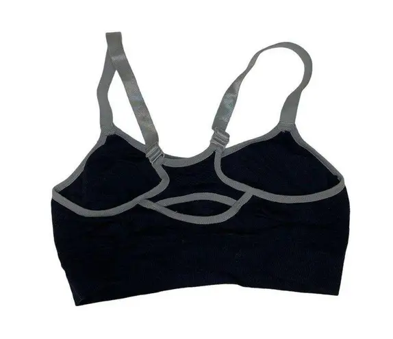 Reebok  Womens Black with Gray Trim Sports Athletic Bra Size Small