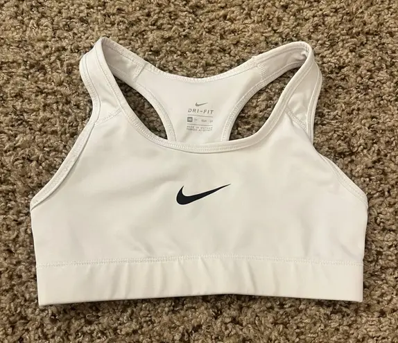 Nike White  Sports Bra