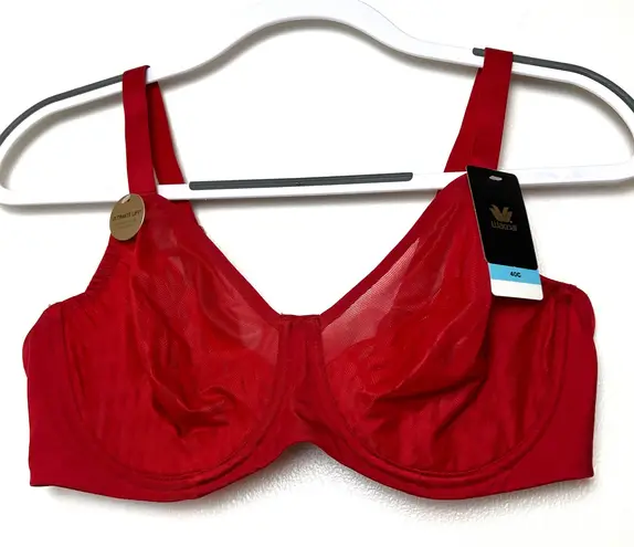 Wacoal 40C Elevated Allure Underwire Bra Lift Full Coverage Red NWT