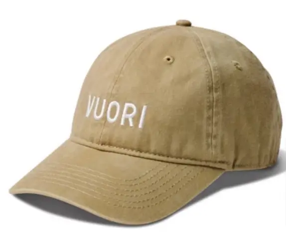Vuori Signal Dad Hat Ball Cap in Camel