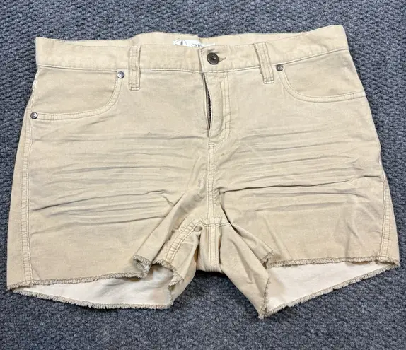 Carve Designs Shorts Womens 8 Tan Corduroy Raw Hem 5-Pocket Casual Summer