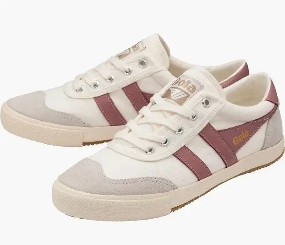 Gola Badminton Low Top Sneakers Dusty Rose Shoe Size 11 White