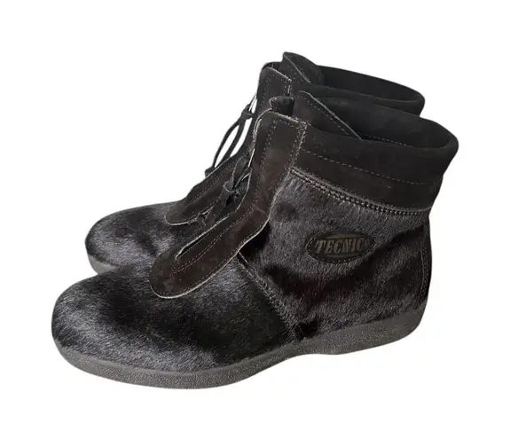 Tecnica Apres Fur Ankle Boots Black Size EU 41 (9.5) Ski Winter