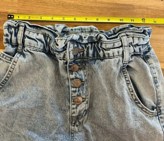 ZARA  Acid Wash Paperbag Jeans 4