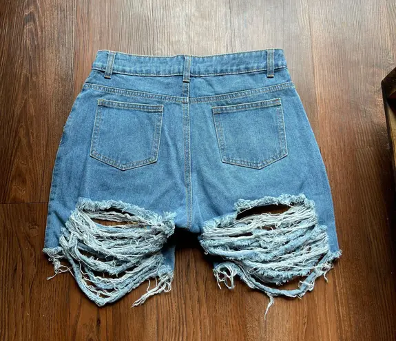 SheIn Distressed Jean Shorts