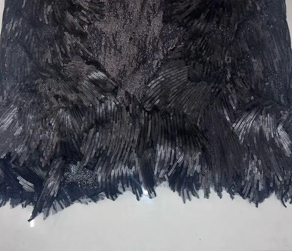 Rene Ruiz Evening Lace and Sequin MIDI Black Dress Size 4