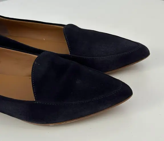 Everlane Navy Blue Flat Suede Shoes 8