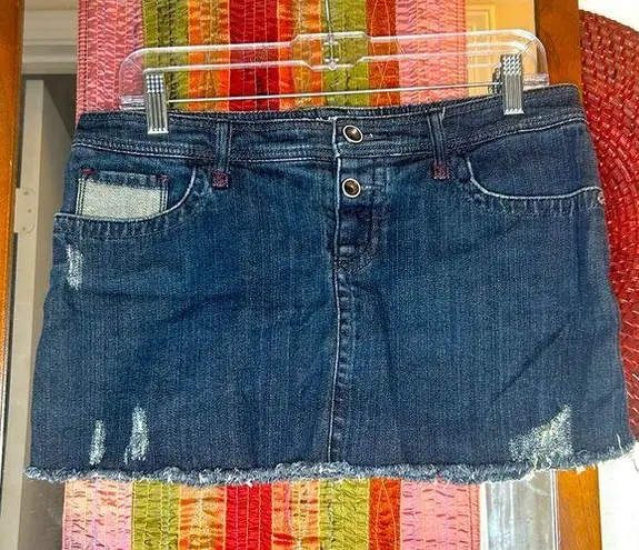 Roxy  3 Button Fly  Denim Mini Skirt Size 7