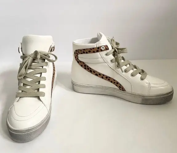 Ccocci High Top White Leopard Print Sneaker 