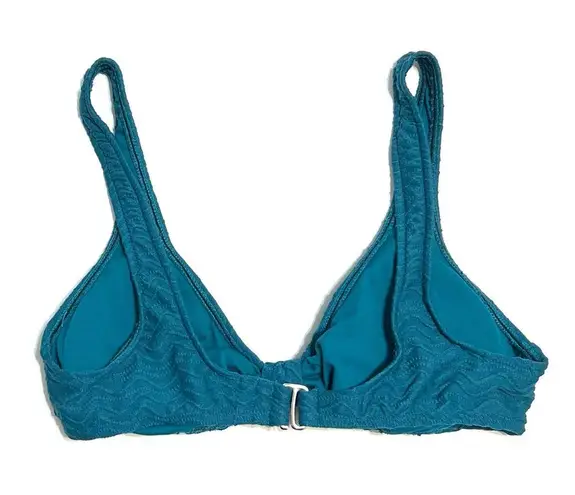 Mossimo Textured Bow Front Bralette Bikini Top Tropical Teal NWOT M Size M
