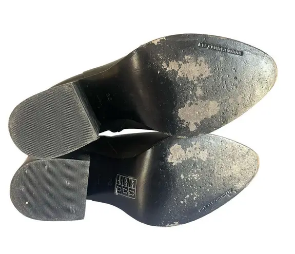 Alexander Wang Gabi Boots Black Leather Silver Hardware Size 36/ US 6