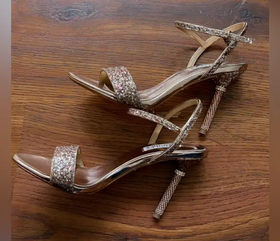 Badgley Mischka | Olympia Metallic Glitter rose gold