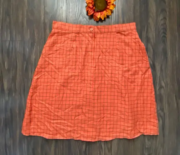 Hell Bunny Orange & Black Check Zora Skirt NWT | 2XL |