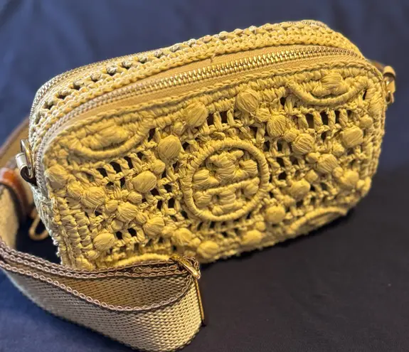 Tory Burch MINI MILLER RAFFIA CROSSBODY BAG