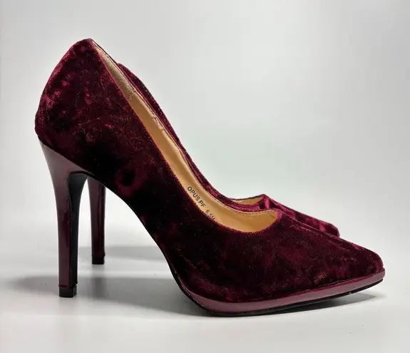 Penny Loves Kenny Women's Opus PL Stiletto Pumps in Wine Crushed Velvet