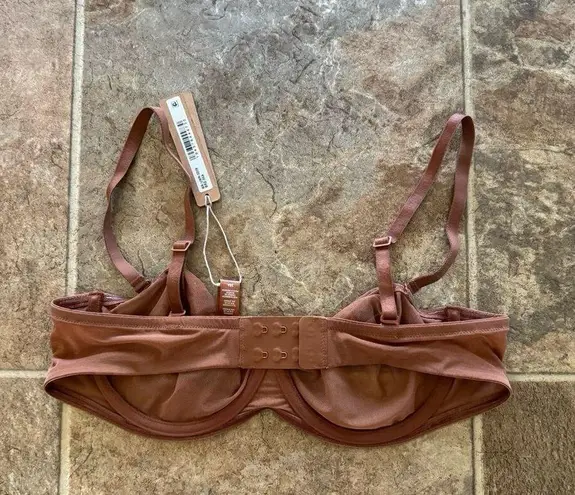 SKIMS Ultra Fine Mesh Strapless Bra Bronze Size 36A