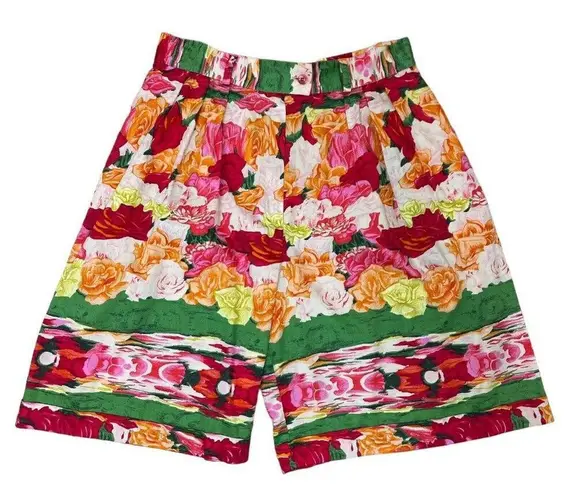 Vintage 80s KENZO Colorful Floral Pleated High