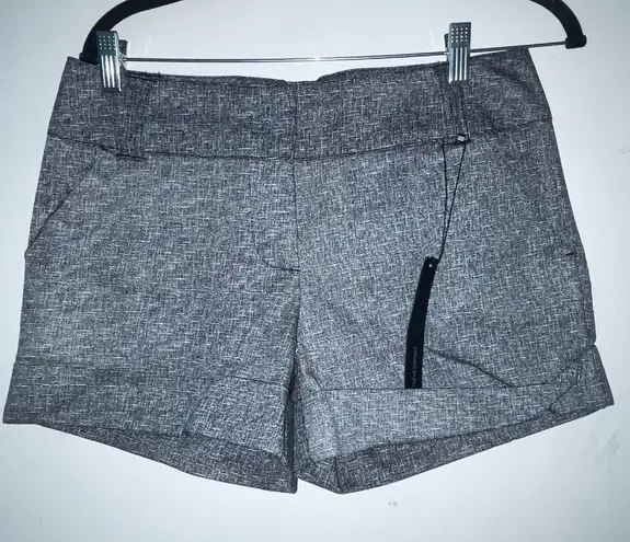 Harvé Benard Harve Benard Black White Tweed Print Shorts Sz 6 4" Inseam