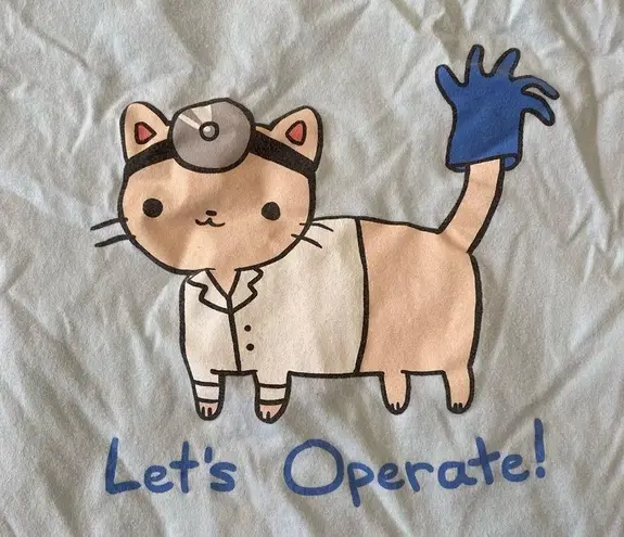 Novelty Cat Doctor Shirt Size XXL