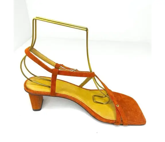 Frame orange Le Braxton Strappy suede summer Sandal (Women) sz 37