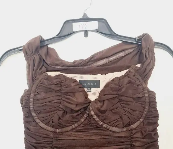 Majorelle Tabitha Midi Dress in Cappuccino Brown XXS