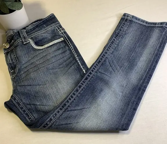 Daytrip  Women's Virgo Tailored Bootcut Stretch Denim Blue Crop Jeans Size 27 #‎ - Image 1